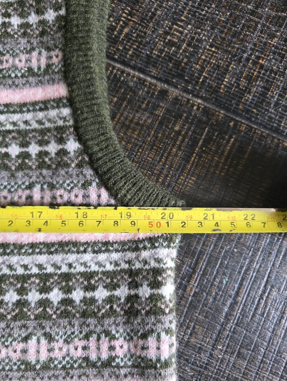 Rita Ora Fair Isle Green Pink Sweater Vest Primark Sz XL - Picture 4 of 12